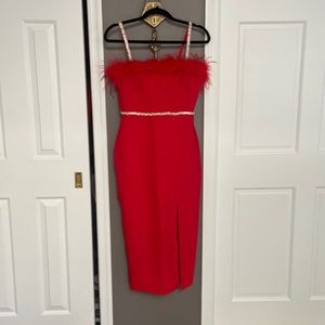 Lady in Red, Wedding wear holiday party wear.